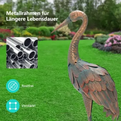 2 sochy jeřábů 2dílná sada zahradních soch jeřábů