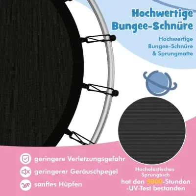 Ø165cm zahradní trampolína s bezpečnostní sítí Trampolína do 135KG s nosností pro děti od 3 let Macaron