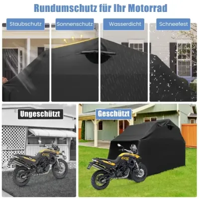Plachta na motorku z oxfordské tkaniny s kovovým rámem Voděodolná Ziměodolná 345 x 137 x 190 cm