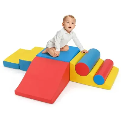 Pěnové lezecké bloky pro batolata 7dílná sada měkkých hraček se suchými zipy pro plazení