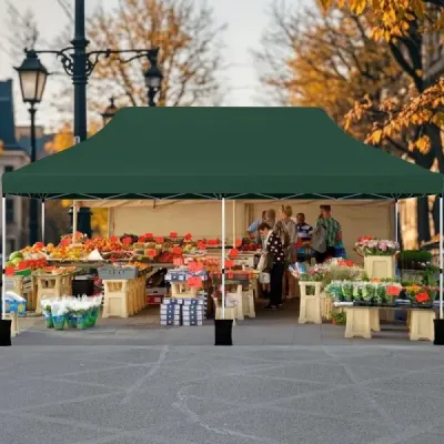 300 x 600 cm pop-up stan se skládacím baldachýnem skládací stan pro akce s taškou na přenášení zelený