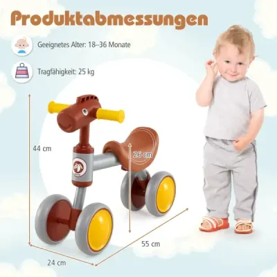 Balanční kolo 4kolové dětské balanční kolo bez pedálů Balanční kolo pro děti 18-36 měsíců