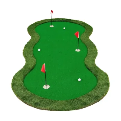 300 x 150 cm golfové podložky Profesionální golfová cvičná podložka se 3 otvory a golfovými míčky pro domácí golf Green