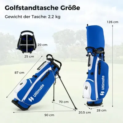 Pánská kompletní sada golfových holí 15 kusů pro praváky s golfovým bagem Sady golfových holí modrá