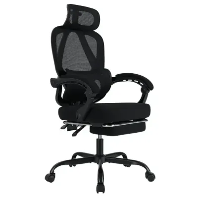Ergonomická kancelářská židle s výsuvnou podnožkou Kancelářská židle s nastavitelným opěradlem Otočná židle do domácnosti