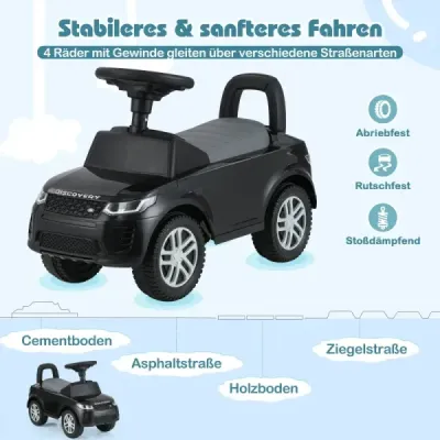 Posuvné auto s úložným prostorem Posuvné vozidlo Posuvné auto Dětské auto Posuvné auto Autíčko na hraní Černá barva
