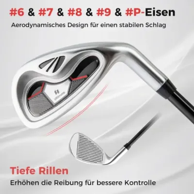 Kompletní sada golfových holí pro praváky pro ženy, sady golfových holí s přepravní taškou, červená