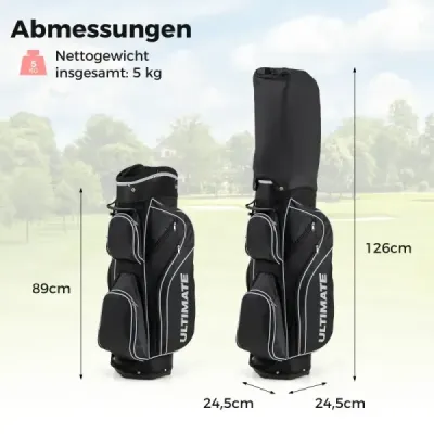 Kompletní sada golfových holí pro praváky pro ženy, sady golfových holí s přepravní taškou, černá