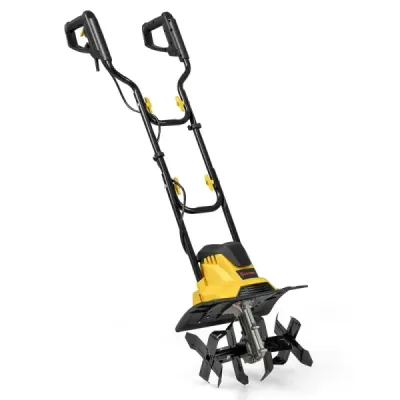 Elektrický kultivátor 1200 W | Pracovní šířka 36 cm | Pracovní hloubka 22 cm | 380 ot./min Elektrický kultivátor s bezpečnostním spínačem a rukojetí 36,5 x 24 x 138 cm Žlutý