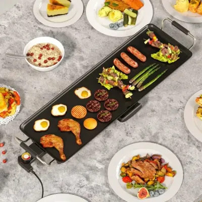 0cm elektrická plotna Teppanyaki gril s nepřilnavým povrchem BBQ gril elektrický gril