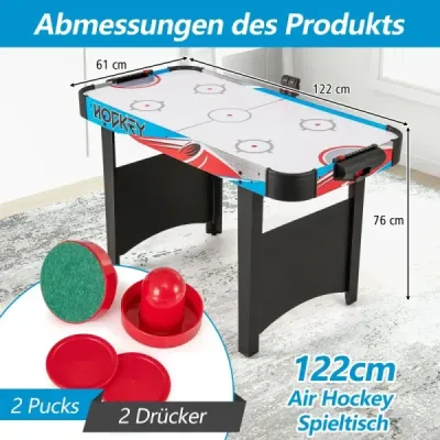 Elektrický stůl na vzdušný hokej s LED výsledkovou tabulí, stůl na vzdušný hokej 130 x 61 x 76 cm
