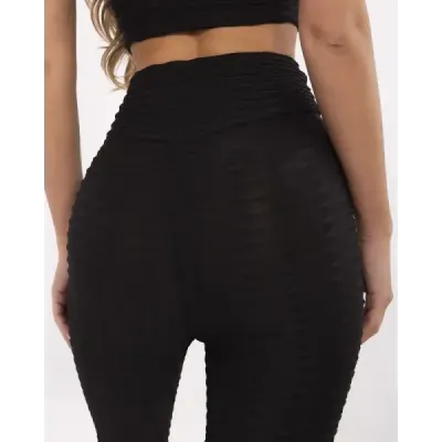 Sportovní top a legíny černé MODA5448