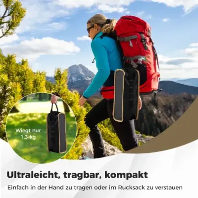Skládací kempingová židle, ultralehká skládací židle s boční kapsou, skládací rybářská židle, nosnost 150 kg