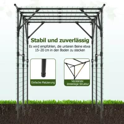 Trellis pro popínavé rostliny, popínavá opora, oblouk, zahradní oblouk 200 x 150 x 197 cm