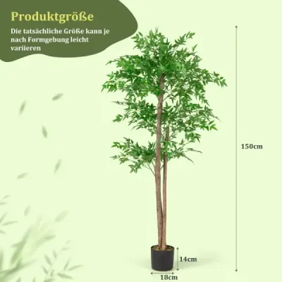 150 cm umělá rostlina bambus umělý strom s květináčem umělá rostlina bambus dekorativní strom
