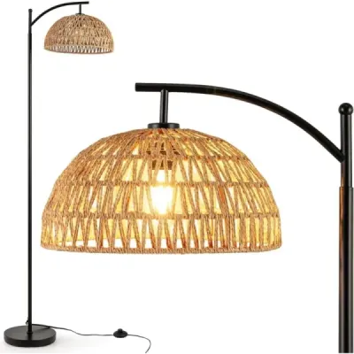 160 cm stojací lampa se závěsným stínidlem a nožním vypínačem Zásuvka E27 Stojací lampa