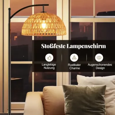 160 cm stojací lampa se závěsným stínidlem a nožním vypínačem Zásuvka E27 Stojací lampa