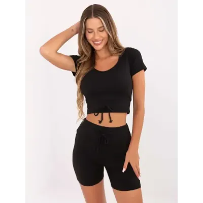 Dámská třídílná souprava basic černá MODA7742