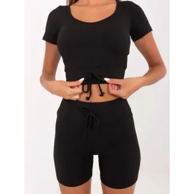 Dámská třídílná souprava basic černá MODA7742