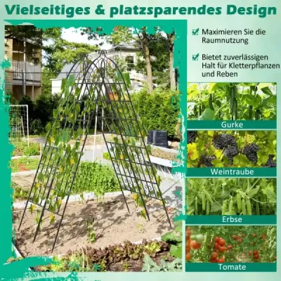 Sada 2 kovových mříží Volně stojící zahradní plot pro vkládání Mříž 180 x 50 cm černá