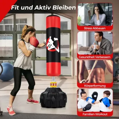 178 cm volně stojící boxovací pytel s nafukovací přísavnou základnou MMA kickboxerský pytel boxovací míč