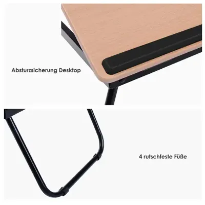 Pracovní stůl Stůl pro notebook Stůl pro notebook Stůl pro postel Odkládací stolek Skládací stůl pro notebook Černá barva