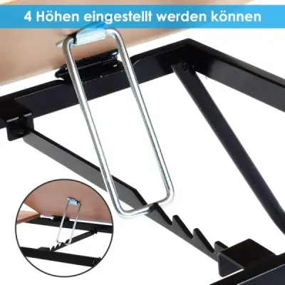 Pracovní stůl Stůl pro notebook Stůl pro notebook Stůl pro postel Odkládací stolek Skládací stůl pro notebook Černá barva