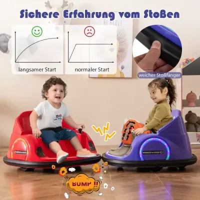 Dětské elektrické odrážedlo s blikajícími LED světly fialové barvy