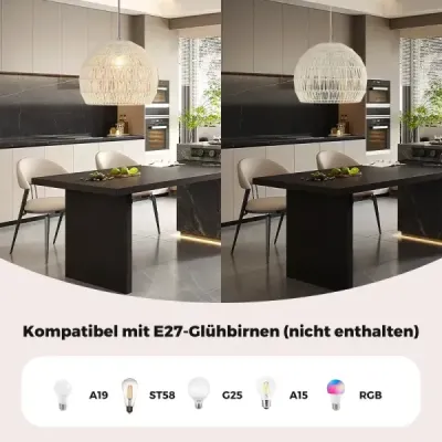 Tkané závěsné svítidlo Boho stropní svítidlo s nastavitelnou výškou zavěšení Závěsné svítidlo béžové barvy