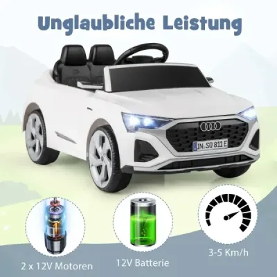 Licencované dětské autíčko Audi SQ8 12 V elektrické autíčko s dálkovým ovládáním Bílé