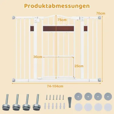 Mřížka na dveře pro psy Mřížka na dveře bez vrtání Ochranná mřížka s malými dveřmi Mřížka na dveře pro psy bílá