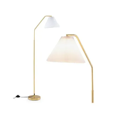 Stojací lampa do obývacího pokoje 168cm oblouková lampa s paticí E27 a nastavitelnou hlavou zlatá