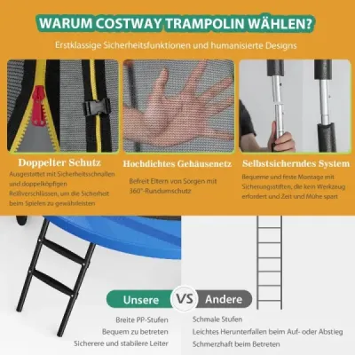 φ Venkovní trampolína 244 cm Venkovní trampolína s basketbalovým košem