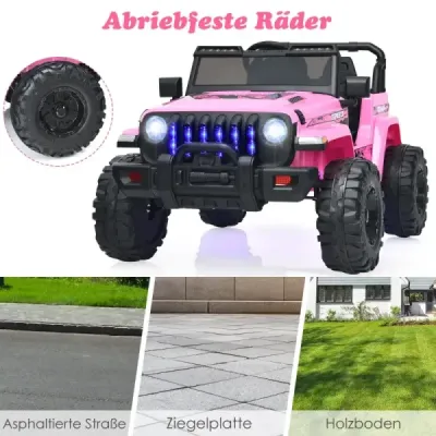 Dětský nákladní automobil Elektrický vůz na baterie se 2 sedadly 114 x 78 x 67 cm Růžová