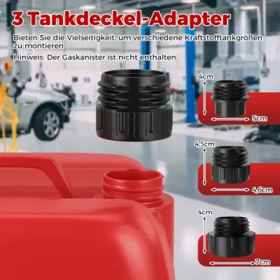 Palivové čerpadlo s automatickým zastavením, elektrické palivové čerpadlo o výkonu 3,8 GPM s adaptéry 3 velikostí