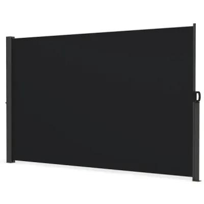 Boční markýza Zahradní zástěna na soukromí Výsuvná z hliníku s bočním madlem 180 x 300 cm