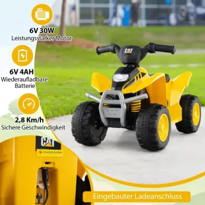 6V elektrická čtyřkolka pro děti Mini elektrická čtyřkolka s LED světlomety Elektrické auto ATV pro děti ve věku 18-36 měsíců