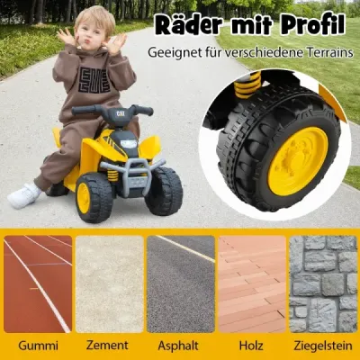 6V elektrická čtyřkolka pro děti Mini elektrická čtyřkolka s LED světlomety Elektrické auto ATV pro děti ve věku 18-36 měsíců