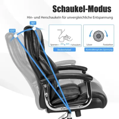 Manažerská židle ergonomická kancelářská židle s nosností až 225 kg kancelářská židle s houpací funkcí