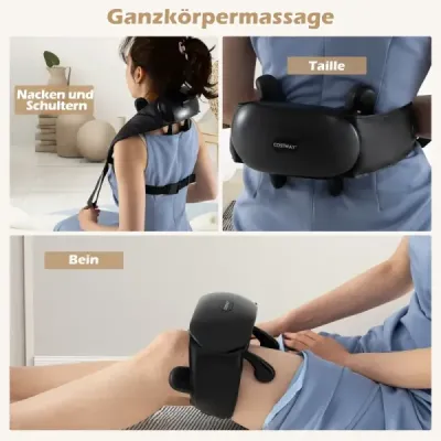 Masážní přístroj na krk a ramena 4D hnětací shiatsu masážní přístroj se 2 nastaveními tepla