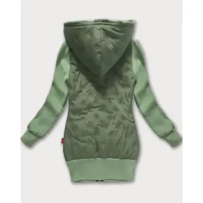 Dámská mikina s kapucí LHD šedezelená MODA162A