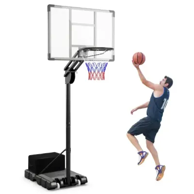 Outdoor Basketball Hoop 135/143-305 cm Výškově nastavitelný basketbalový stojan se 2 kolečky