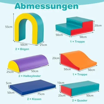 10 dílů pěnových stavebních bloků Měkké stavební bloky pro lezení Šplhání Klouzání Obří stavební bloky Zelená barva