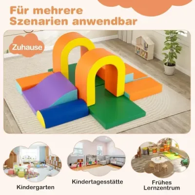 10 dílů pěnových stavebních bloků měkké stavební bloky pro lezení lezení klouzání, obří stavební bloky oranžová barva