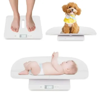 Dětská digitální váha 50 g až 150 kg Dětská váha s odnímatelným zásobníkem Kojenecká váha s LED displejem