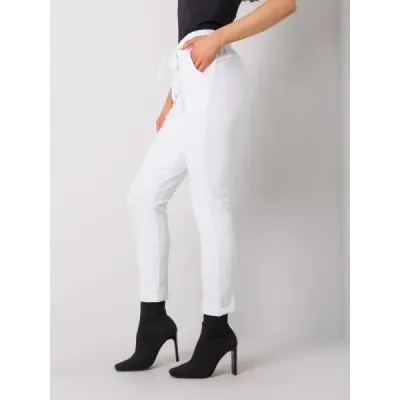 Dámské pletené chino kalhoty bílé barvy (3589.07X)