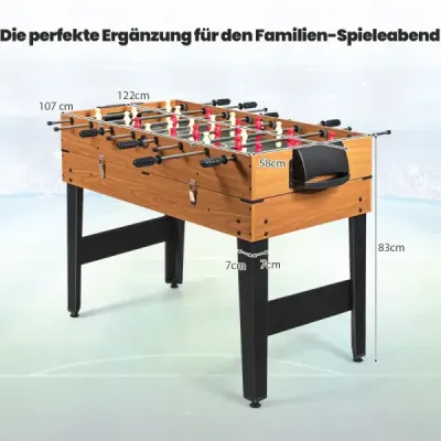 Multifunkční stolní fotbal 3 v 1 se stolním fotbalem a kulečníkem a stolním fotbálkem na air hockey