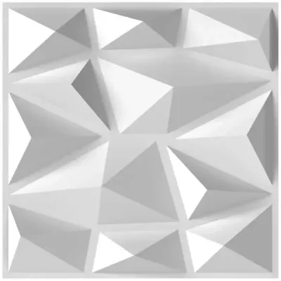 50 kusů 3D nástěnných panelů diamant 30 x 30 cm nástěnné obklady nástěnné dekorace bílé 4,5m²