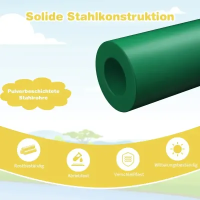 Lezecká kopule se skluzavkou a nosností 180 kg Lezecký rám ve tvaru kopule Zelená + žlutá barva