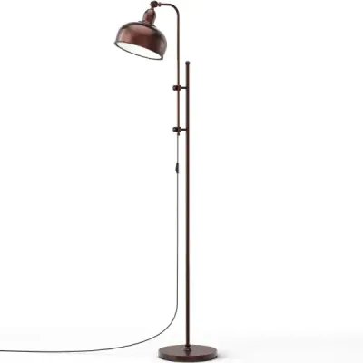 Stojací lampa s nastavitelnou výškou a hlavou lampy a kovovým rámem Čtecí lampa Stojací lampa